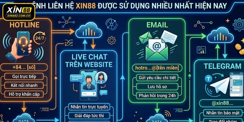 4 kênh liên hệ XIN88 được sử dụng nhiều nhất hiện nay