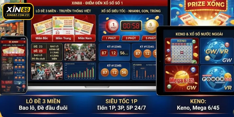 Khám phá hệ thống xổ số phong phú tại XIN88
