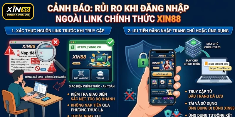 Lưu ý cần nắm khi đăng nhập ngoài link vào XIN88 chính thức