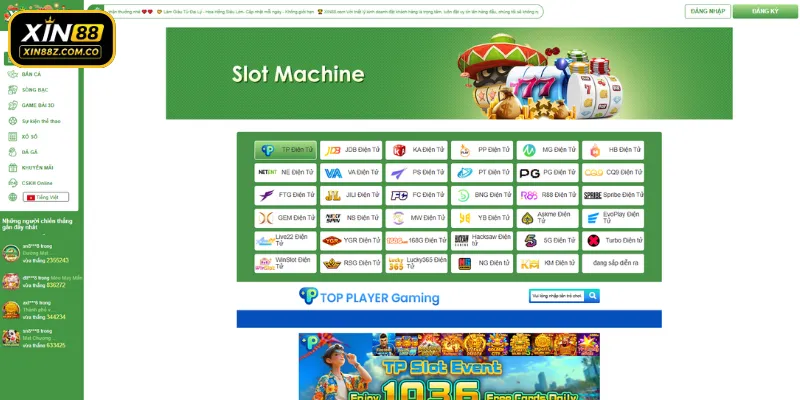 Thế giới slot game đổi thưởng tại XIN88